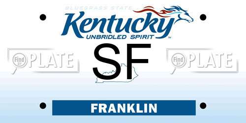SF Kentucky License Plate