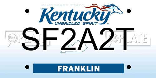 SF2A2T Kentucky License Plate