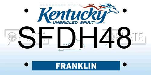 SFDH48 Kentucky License Plate