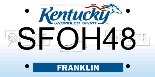 SFOH48 Kentucky License Plate