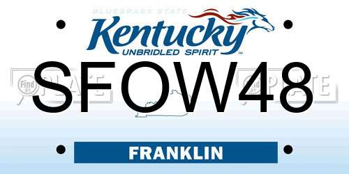 SFOW48 Kentucky License Plate
