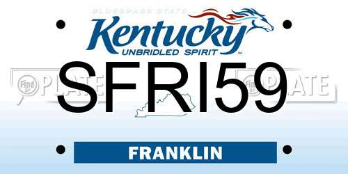 SFRI59 Kentucky License Plate