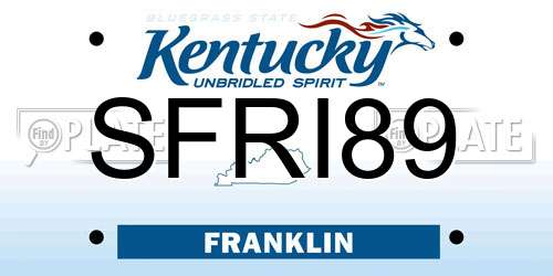 SFRI89 Kentucky License Plate