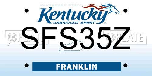 SFS35Z Kentucky License Plate