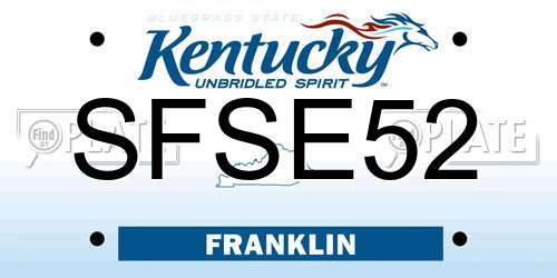 SFSE52 Kentucky License Plate