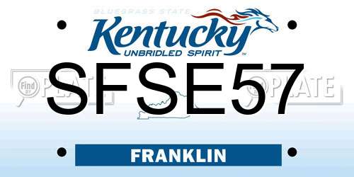 SFSE57 Kentucky License Plate