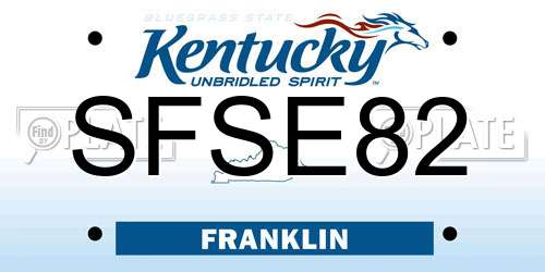 SFSE82 Kentucky License Plate