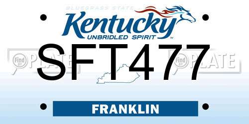 SFT477 Kentucky License Plate