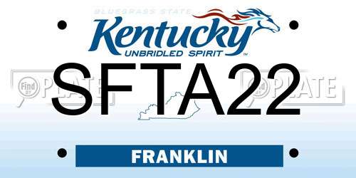 SFTA22 Kentucky License Plate
