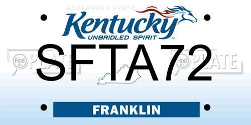 SFTA72 Kentucky License Plate
