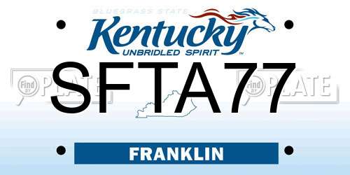 SFTA77 Kentucky License Plate