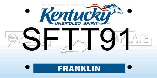 SFTT91 Kentucky License Plate