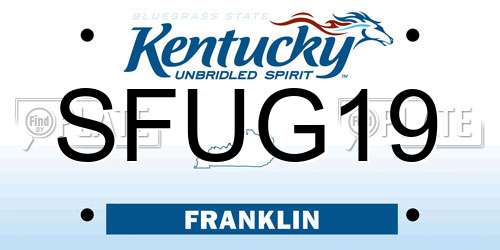 SFUG19 Kentucky License Plate