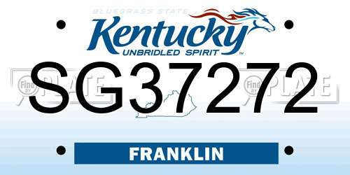 SG37272 Kentucky License Plate