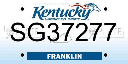 SG37277 Kentucky License Plate
