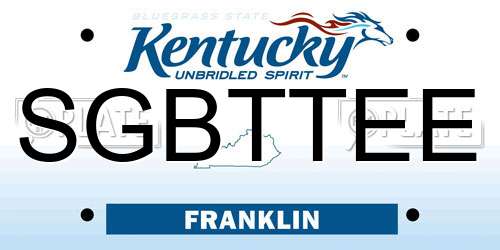 SGBTTEE Kentucky License Plate
