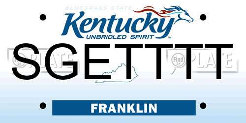 SGETTTT Kentucky License Plate