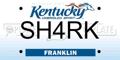 SH4RK Kentucky License Plate