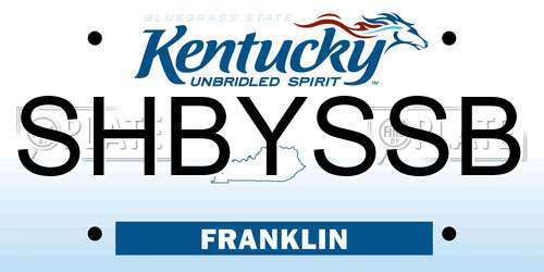 SHBYSSB Kentucky License Plate