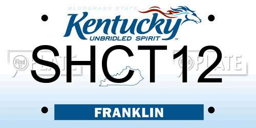 SHCT12 Kentucky License Plate
