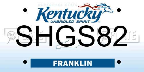 SHGS82 Kentucky License Plate