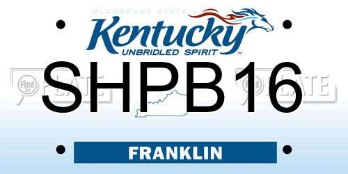 SHPB16 Kentucky License Plate