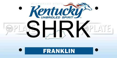 SHRK Kentucky License Plate