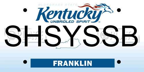SHSYSSB Kentucky License Plate