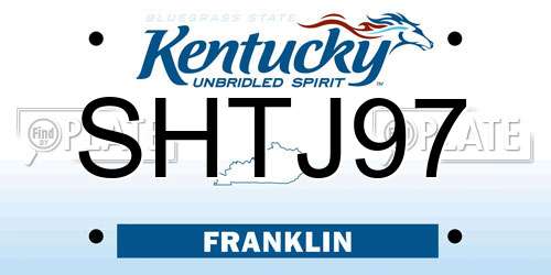 SHTJ97 Kentucky License Plate