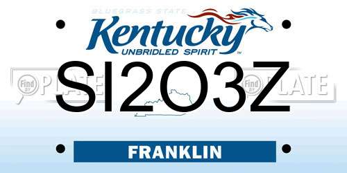SI2O3Z Kentucky License Plate