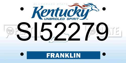 SI52279 Kentucky License Plate