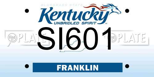 SI601 Kentucky License Plate