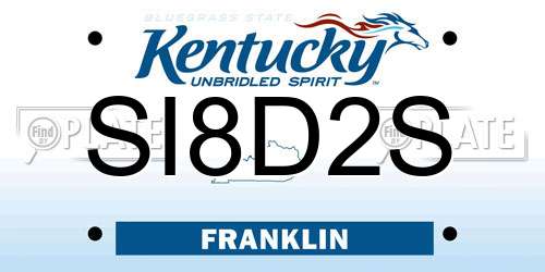 SI8D2S Kentucky License Plate