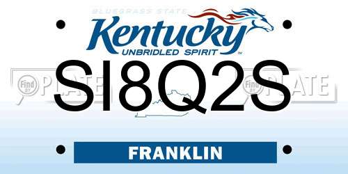 SI8Q2S Kentucky License Plate