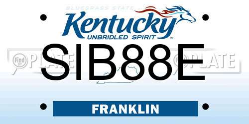 SIB88E Kentucky License Plate