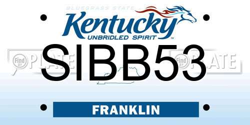 SIBB53 Kentucky License Plate