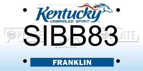 SIBB83 Kentucky License Plate
