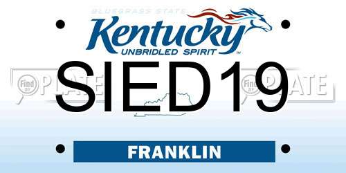 SIED19 Kentucky License Plate
