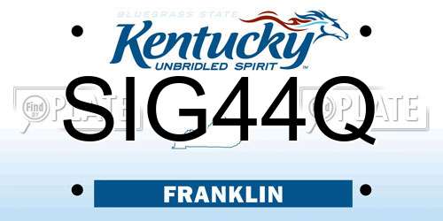 SIG44Q Kentucky License Plate