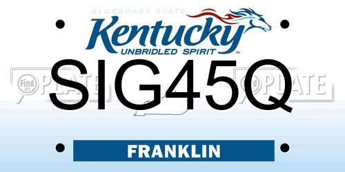 SIG45Q Kentucky License Plate