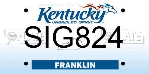 SIG824 Kentucky License Plate