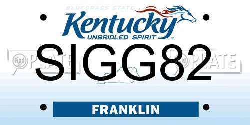 SIGG82 Kentucky License Plate
