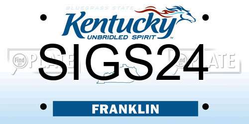 SIGS24 Kentucky License Plate