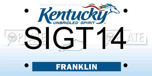 SIGT14 Kentucky License Plate