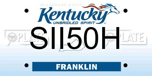 SII50H Kentucky License Plate
