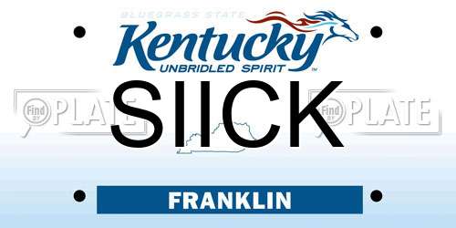 SIICK Kentucky License Plate