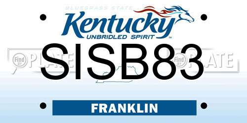SISB83 Kentucky License Plate
