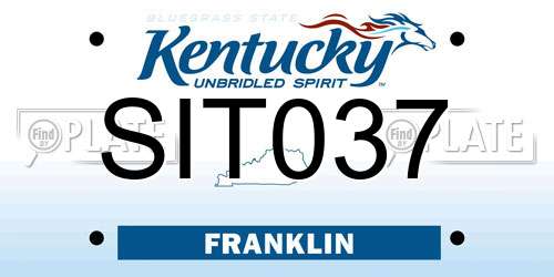 SIT037 Kentucky License Plate