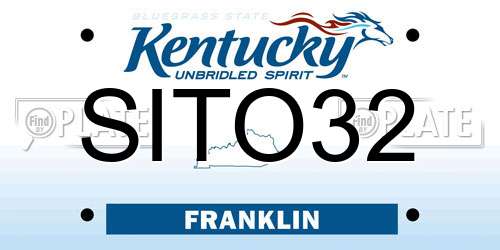 SITO32 Kentucky License Plate