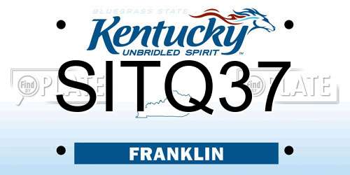SITQ37 Kentucky License Plate